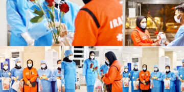 یلدای ووشو در کنار مدافعان سلامت