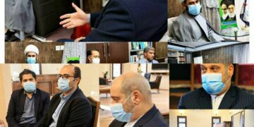 دیدار رییس فدراسیون ووشو با دکتر باوقار رییس امور اهل سنت هرمزگان و مهندس حمید رضا مومنی