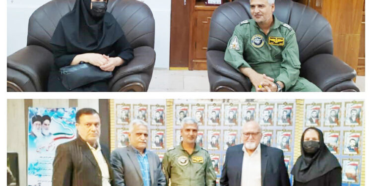 دیدار رییس کانون بازنشستگان آجا هرمزگان با فرماندهی پایگاه نهم شکاری به مناسبت روز نیروی هوایی