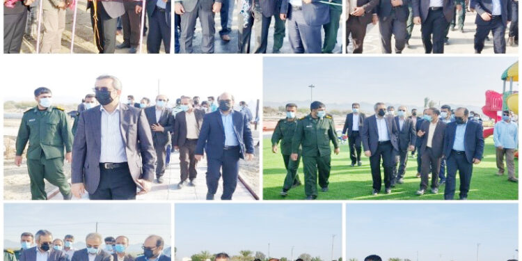 افتتاح و بهره برداری 9 پروژه به مناسبت دهه مبارک فجر در شهرستان میناب
