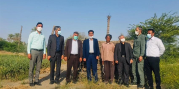 مسئول قرارگاه سازندگی بسیج وزارت نیرو از مناطق محروم هرمزگان بازدید کرد