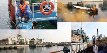 تجهیز شناورها در بندر شهید باهنر  به ابزارهای مقابله با آلودگی نفتی