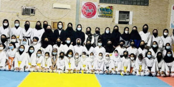 برگزاری مسابقات کاراته قهرمانی بانوان شهرستان بندرلنگه به مناسب روز شهدا