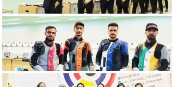 فولاد هرمزگان بر سکوی سوم لیگ برتر تپانچه بانوان کشور