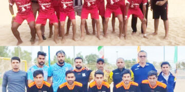 نمایندگان هرمزگان به مرحله پایانی مسابقات زیر گروه لیگ یک فوتبال ساحلی کشور صعود کردند