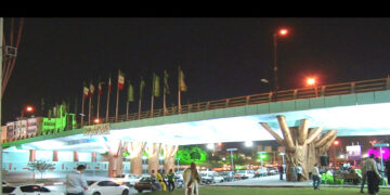 رونمایی از زیباسازی پل ولی‌عصر در بندرعباس