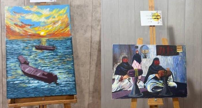 نمایشگاه نقاشی «نارنج و ترنج» در قشم چشم‌ها را خیره کرد